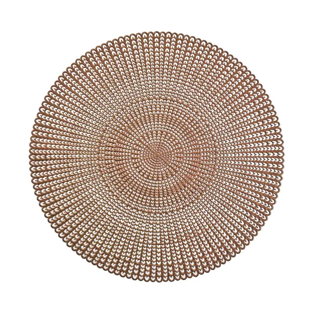 zeller-present-cut-out-platzset-kunststoff-rund-kupfer image 1