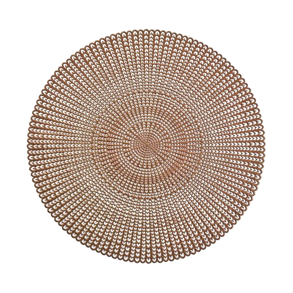 zeller-present-cut-out-platzset-kunststoff-rund-kupfer image 1