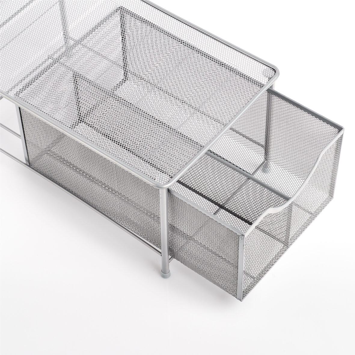 zeller-present-home-universalregal-mesh-metall-silber-organizer image 3