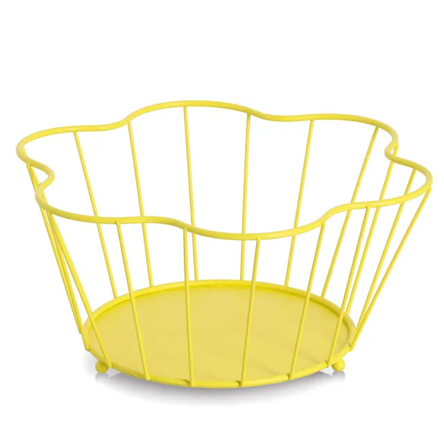 zeller-present-obstkorb-metall-gelb-fruchtschale image 1