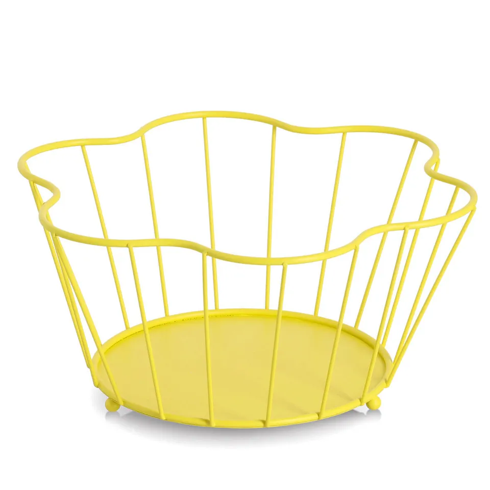zeller-present-obstkorb-metall-gelb-fruchtschale image 1