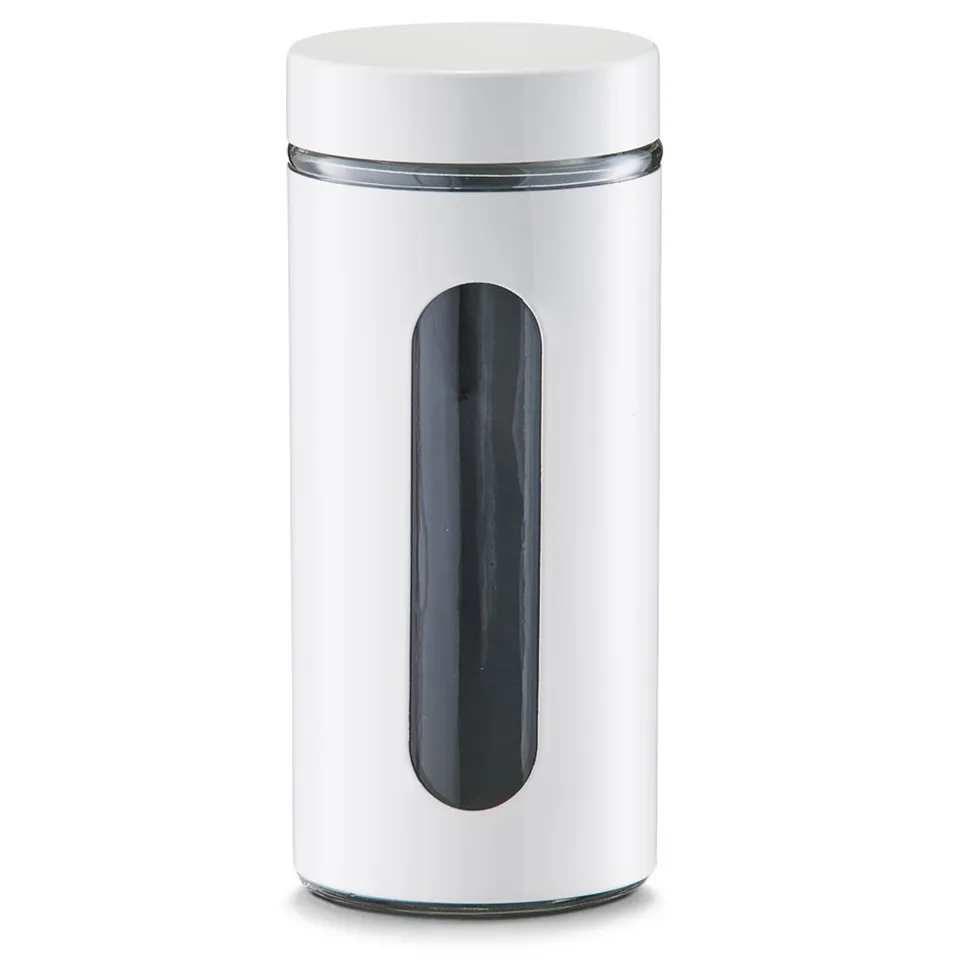 zeller-present-vorratsglas-1200-ml-wei-mit-sichtfenster image 1