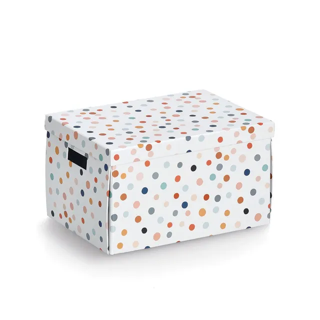 zeller-present-home-aufbewahrungsbox-dots-recycelter-karton image 1