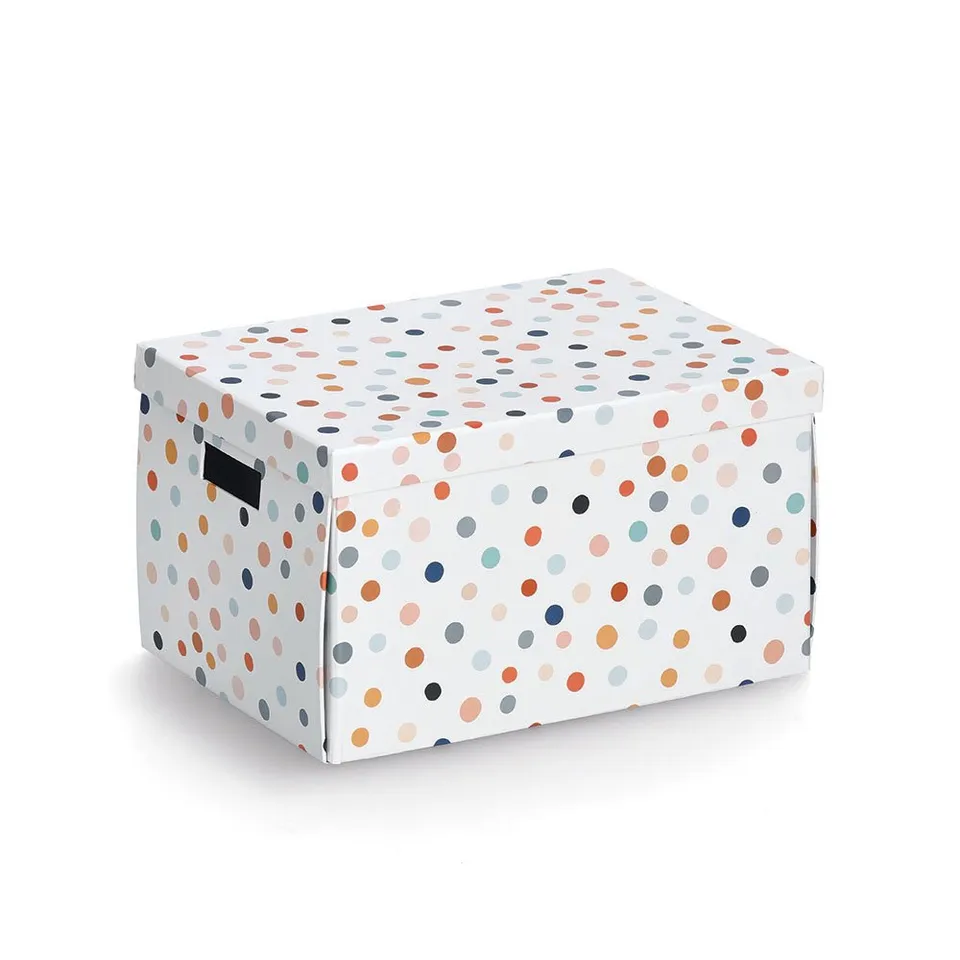zeller-present-home-aufbewahrungsbox-dots-recycelter-karton image 1