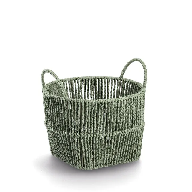zeller-present-home-living-aufbewahrungskorb-papiergeflecht-salbei image 1