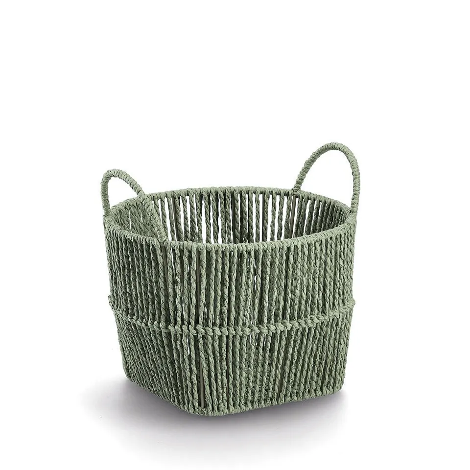 zeller-present-home-living-aufbewahrungskorb-papiergeflecht-salbei image 1