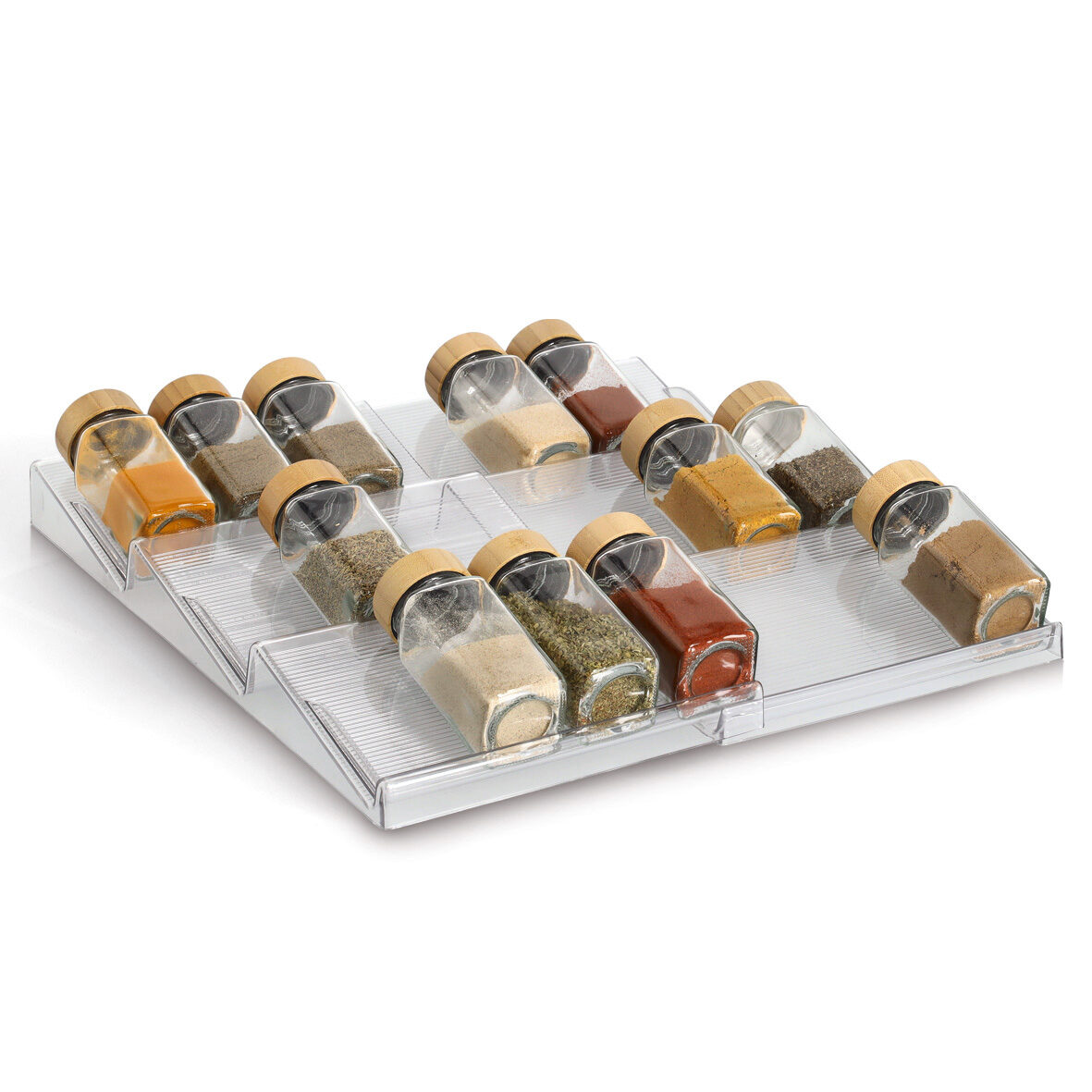 zeller-present-k-che-gew-rz-schubladen-organizer-2-tlg-transparent image 3