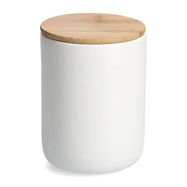 zeller-present-k-che-vorratsdose-keramik-1500-ml-bambusdeckel image 1