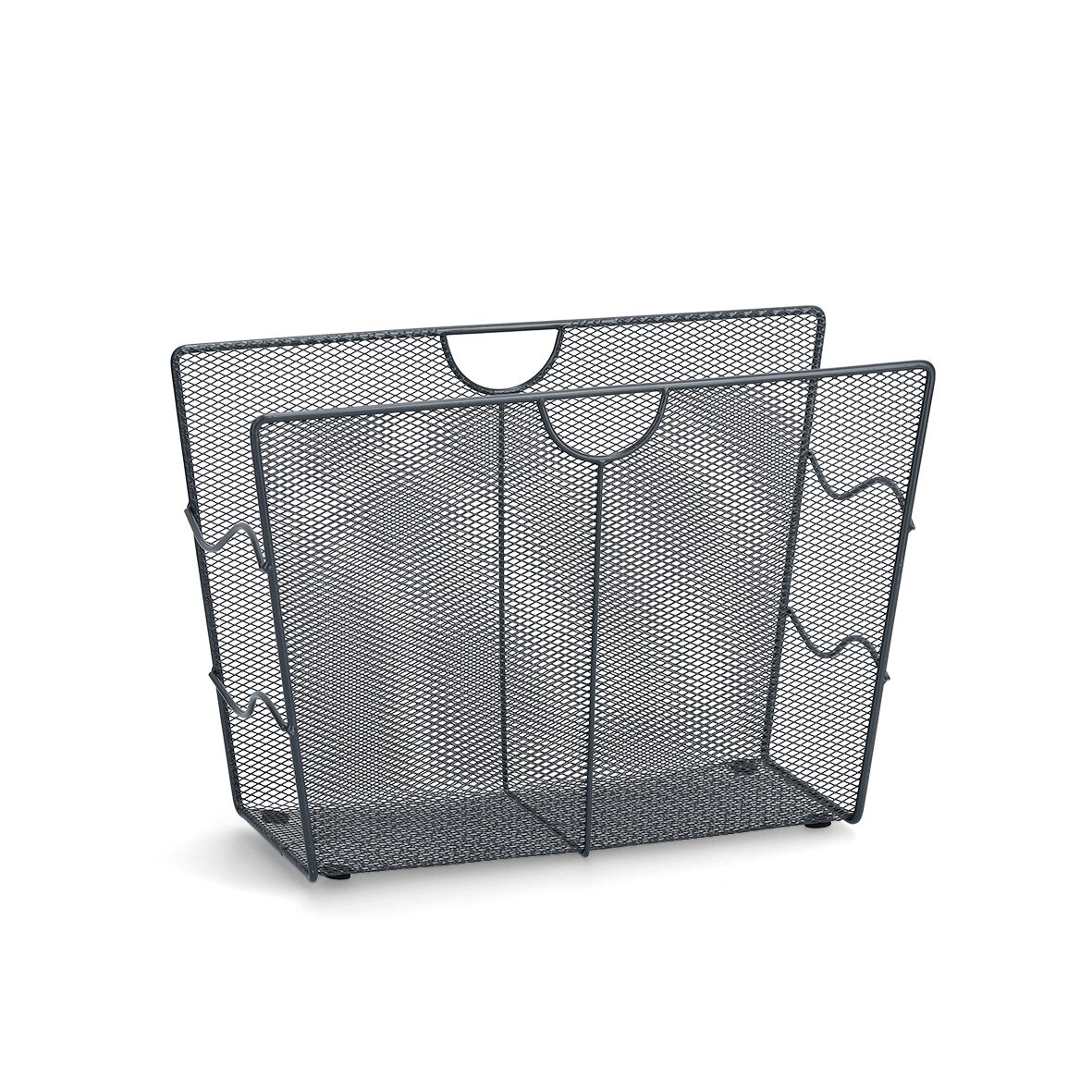 zeller-present-home-living-zeitungsst-nder-mesh-anthrazit-drahtmetall image 1