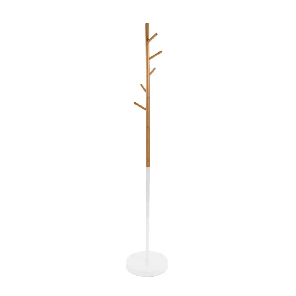 andrea-house-garderobe-metall-wei-bambus-kleiderst-nder image 1