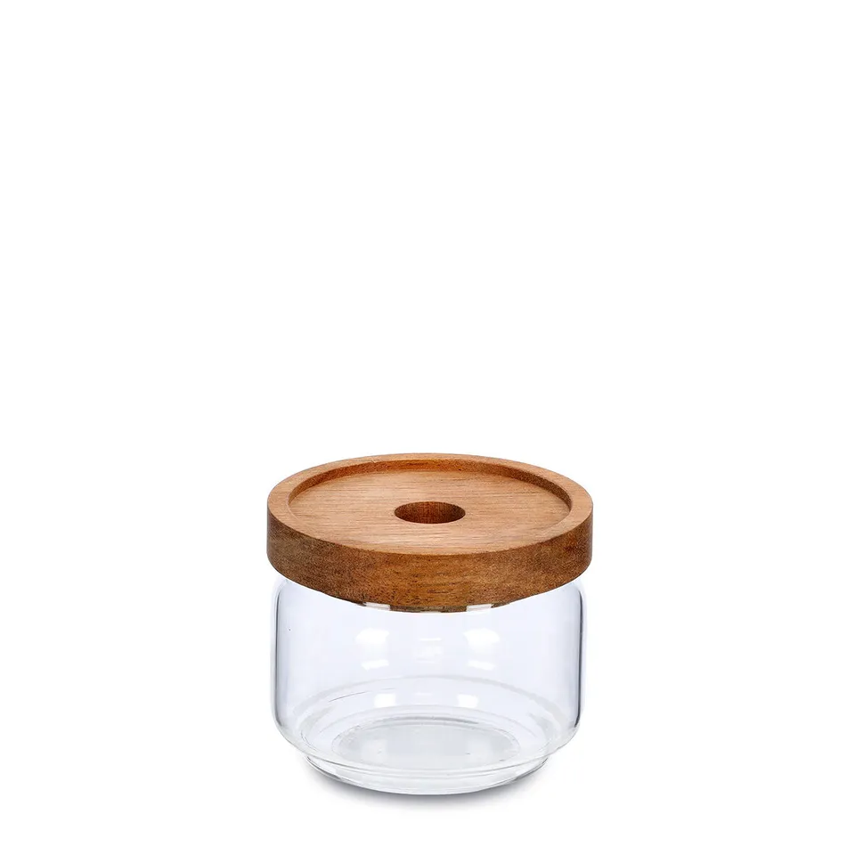 zeller-present-vorratsglas-akaziendeckel-260-ml-borosilikat image 1
