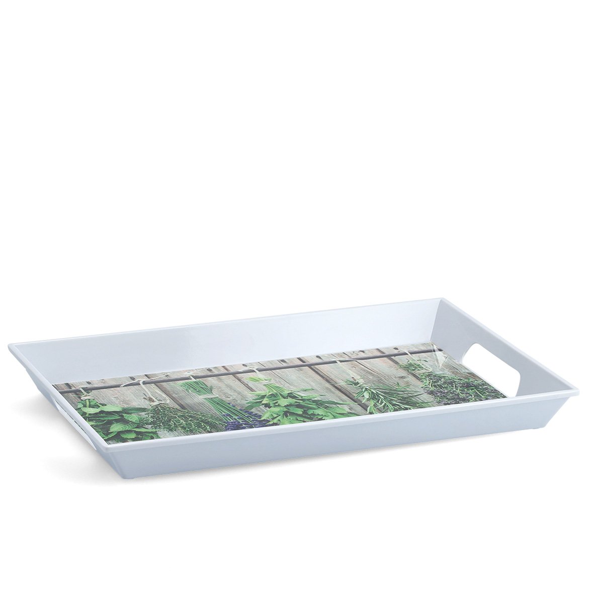 zeller-present-table-melamintablett-kr-uter-mit-griffen image 1