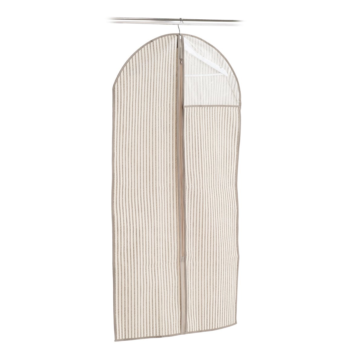zeller-present-stripes-kleiderh-lle-vlies-beige-fenster image 1