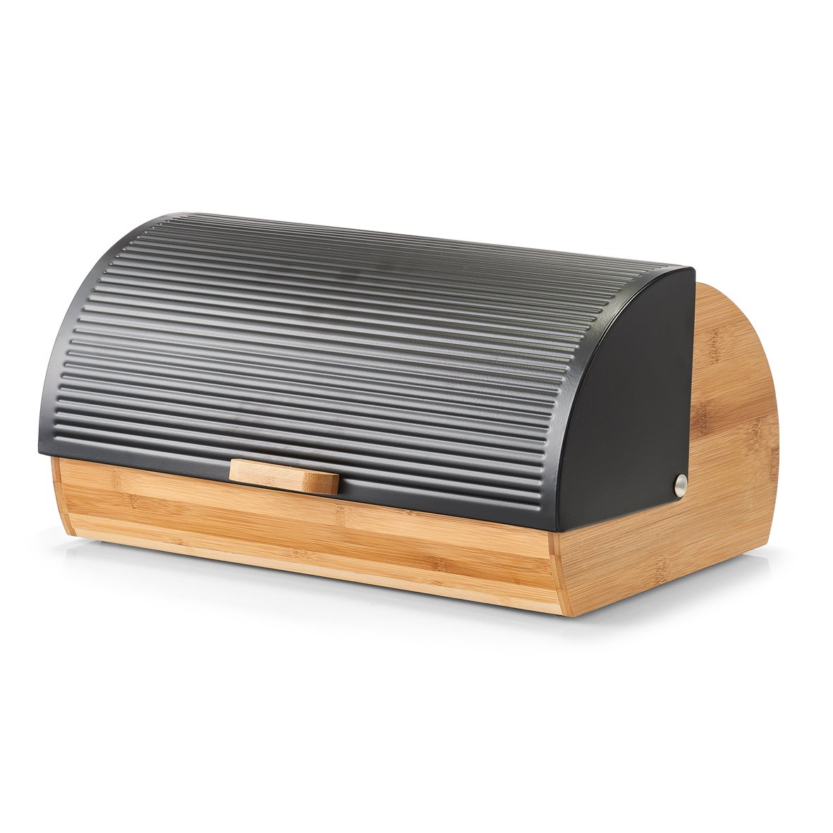 zeller-present-k-che-brotkasten-bambus-schwarz-rolldeckel image 1