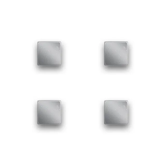 zeller-present-office-magnet-set-cube-metall-4-tlg image 1