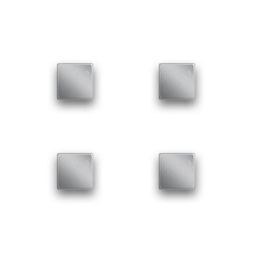 zeller-present-office-magnet-set-cube-metall-4-tlg image 1