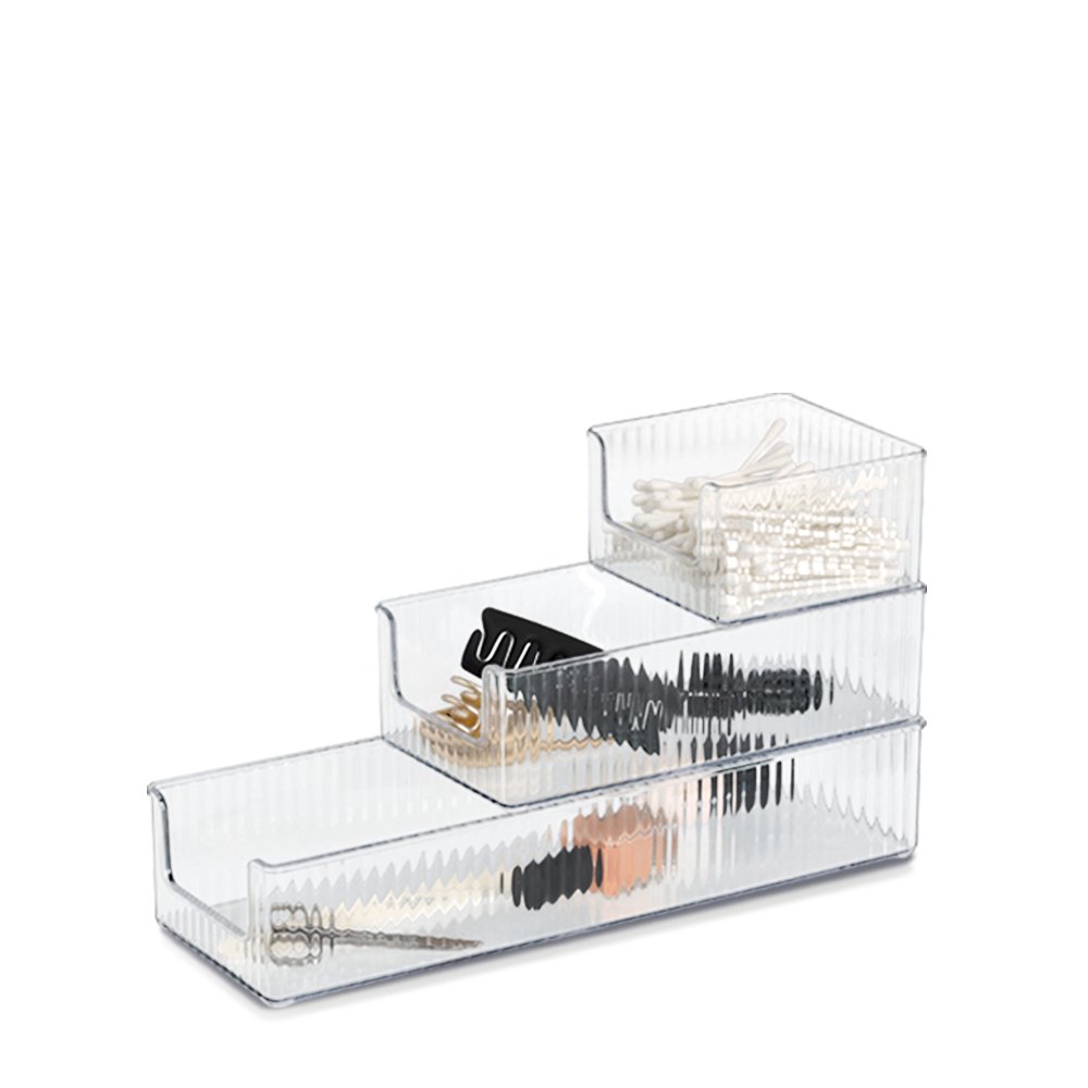 zeller-present-home-living-utensilien-organizer-set-3-tlg-transparent image 2