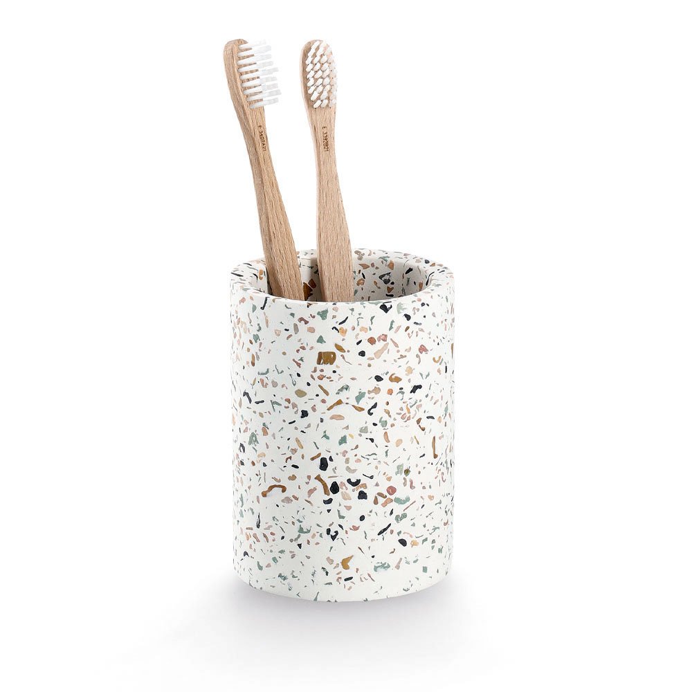 zeller-present-bad-zahnputzbecher-terrazzo-zement image 2