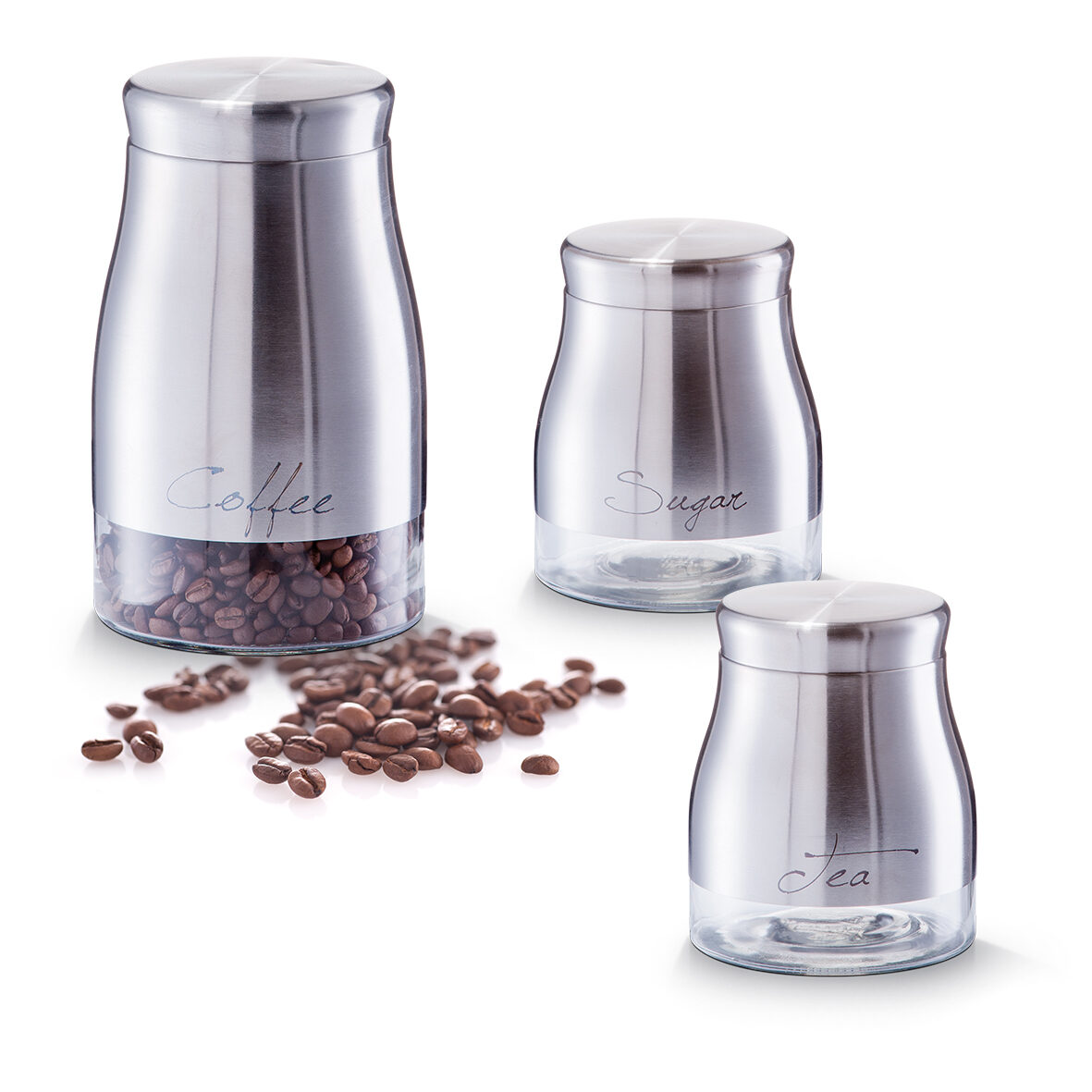 zeller-k-che-vorratsglas-coffee-1300-ml-edelstahl-schraubdeckel image 3