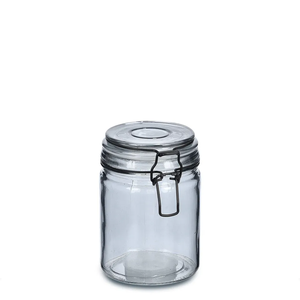 zeller-present-k-che-vorratsglas-b-gelverschluss-250-ml-grau-m-sli image 1