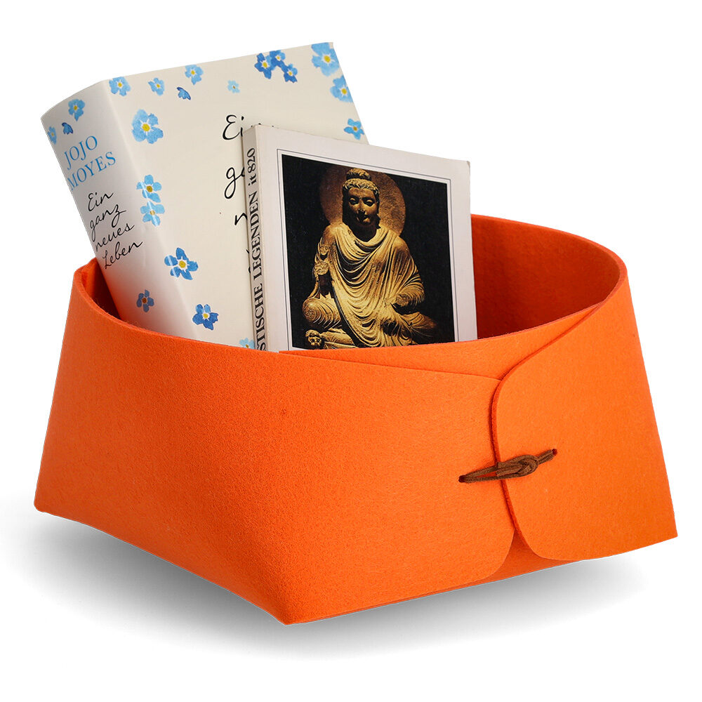 zeller-home-living-aufbewahrungskorb-filz-orange image 3