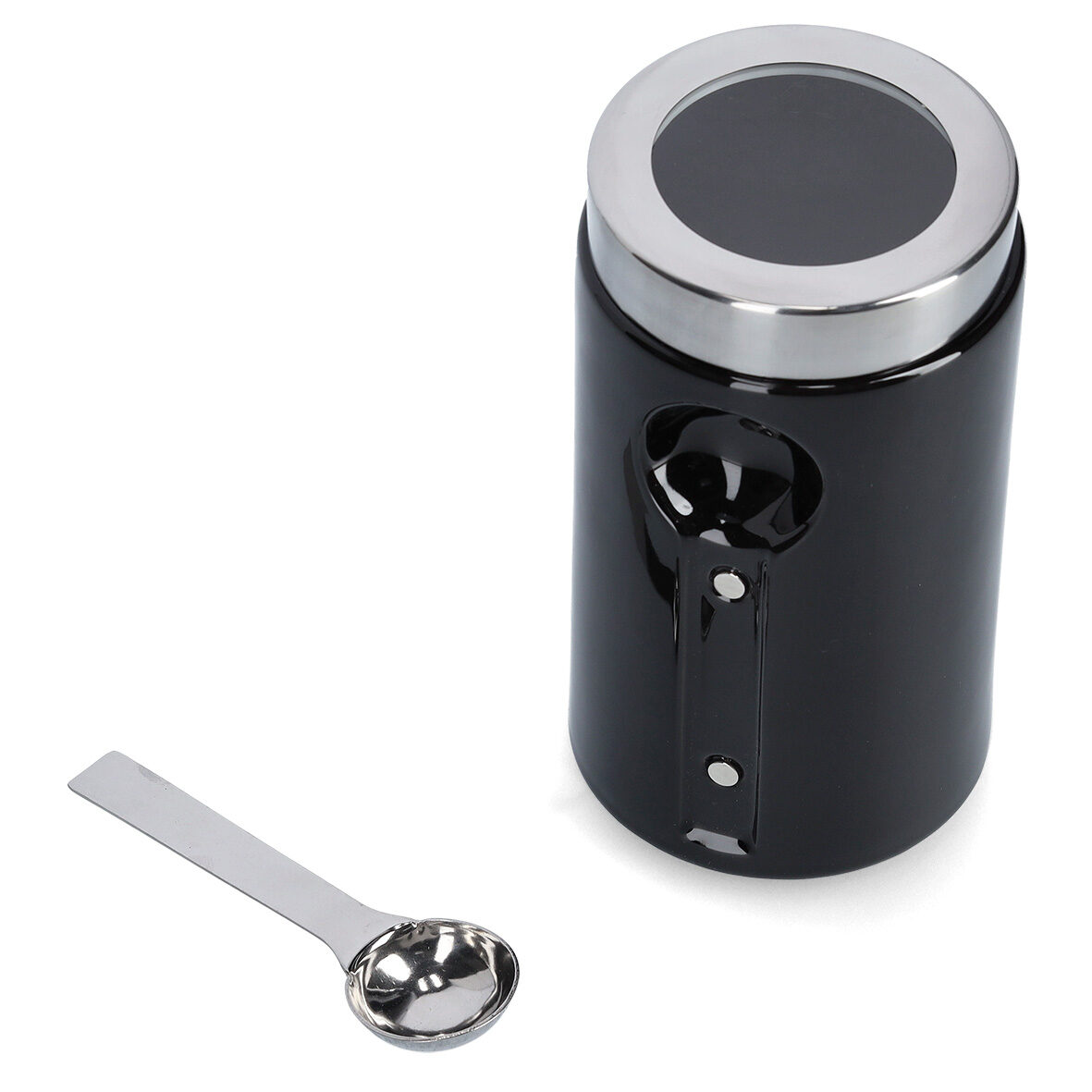 zeller-present-k-che-vorratsdose-mit-l-ffel-schwarz-keramik image 4