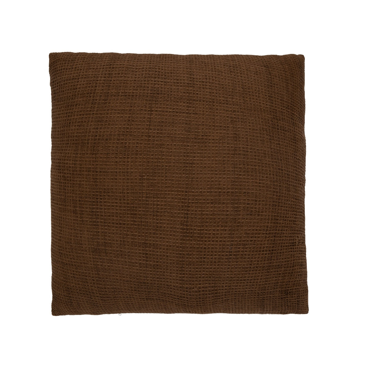 andrea-house-textil-waffle-kissen-braun-50x50-baumwolle image 2