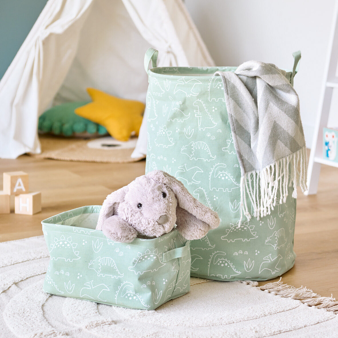 zeller-present-kids-aufbewahrungskorb-dino-canvas image 6