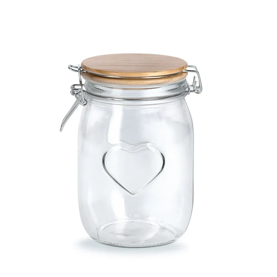 zeller-present-k-che-vorratsglas-heart-1000-ml-b-gelverschluss image 1