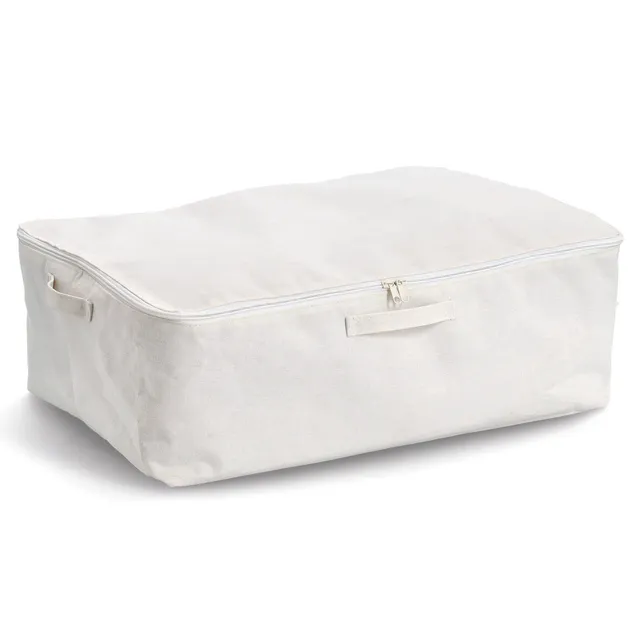 zeller-present-aufbewahrungsbox-polyester-creme-mit-rei-verschluss image 1