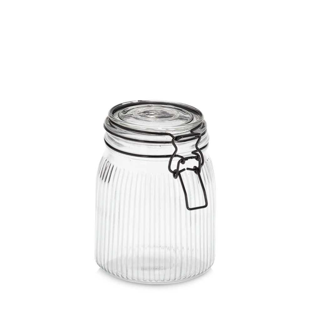 zeller-present-k-che-vorratsglas-b-gelverschluss-1000-ml-rillen image 1