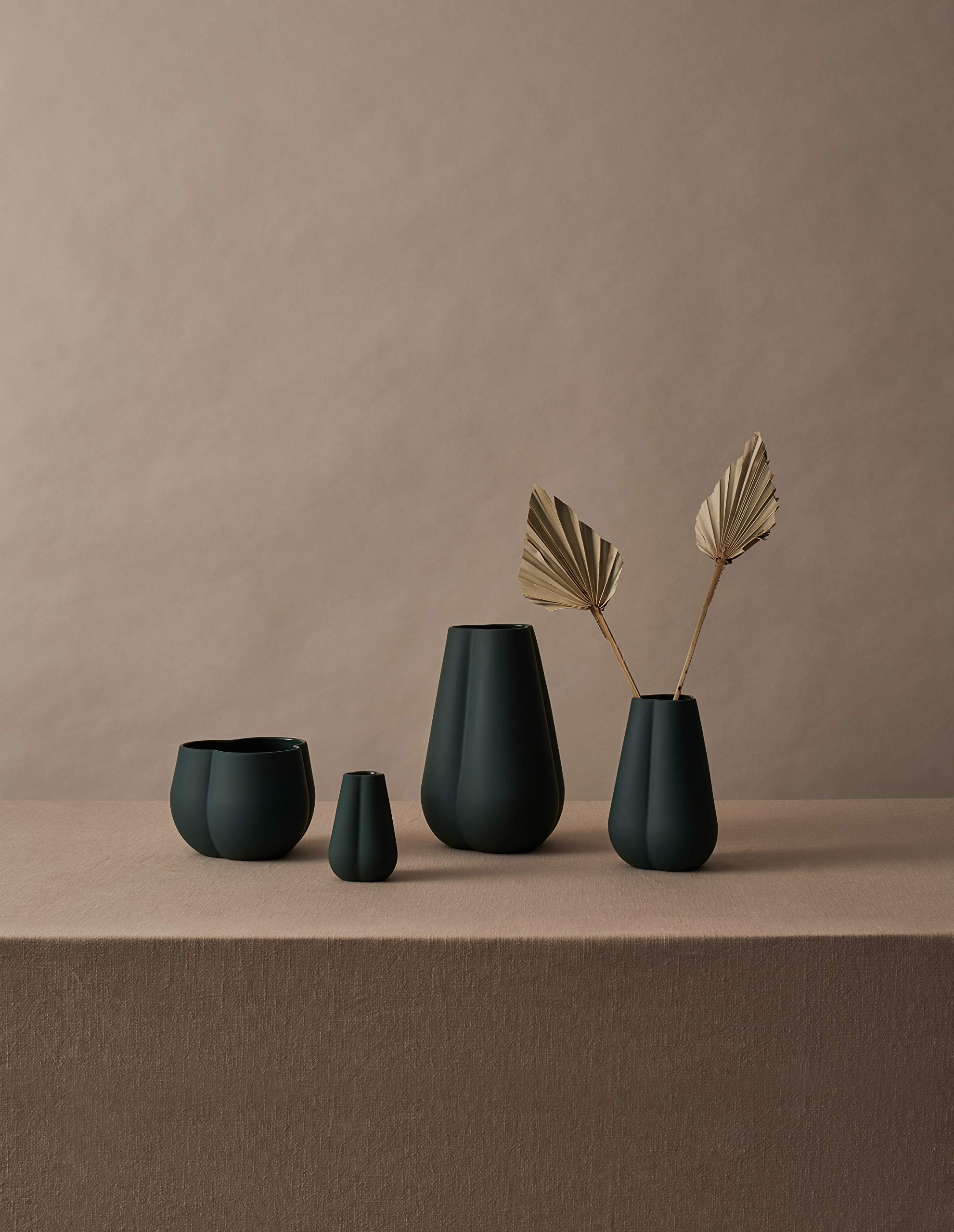 cooee-design-clover-11-cm-vase-keramik-dunkelgr-n image 2