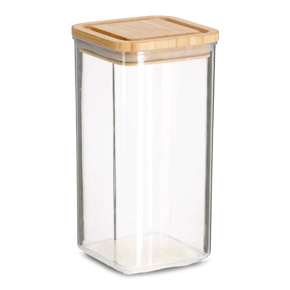 zeller-present-k-che-vorratsdose-1200-ml-kunststoff-bambusdeckel image 1