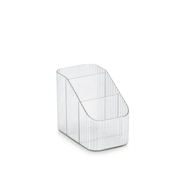 zeller-present-home-organizer-3-f-cher-kunststoff-transparent image 1
