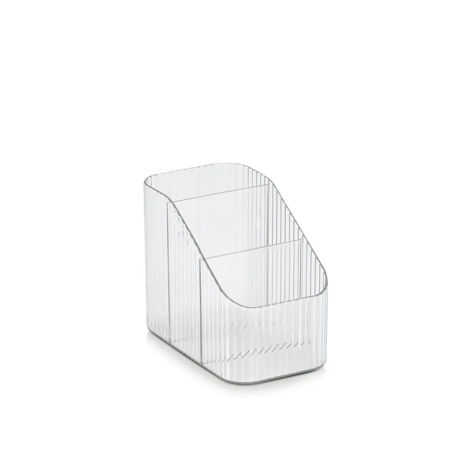 zeller-present-home-organizer-3-f-cher-kunststoff-transparent image 1