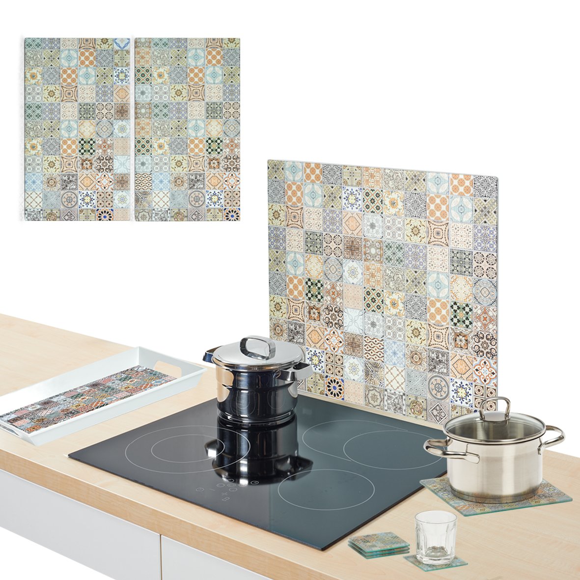 zeller-present-mosaik-herdabdeckplatten-set-glas-2-tlg-30x52-cm image 2