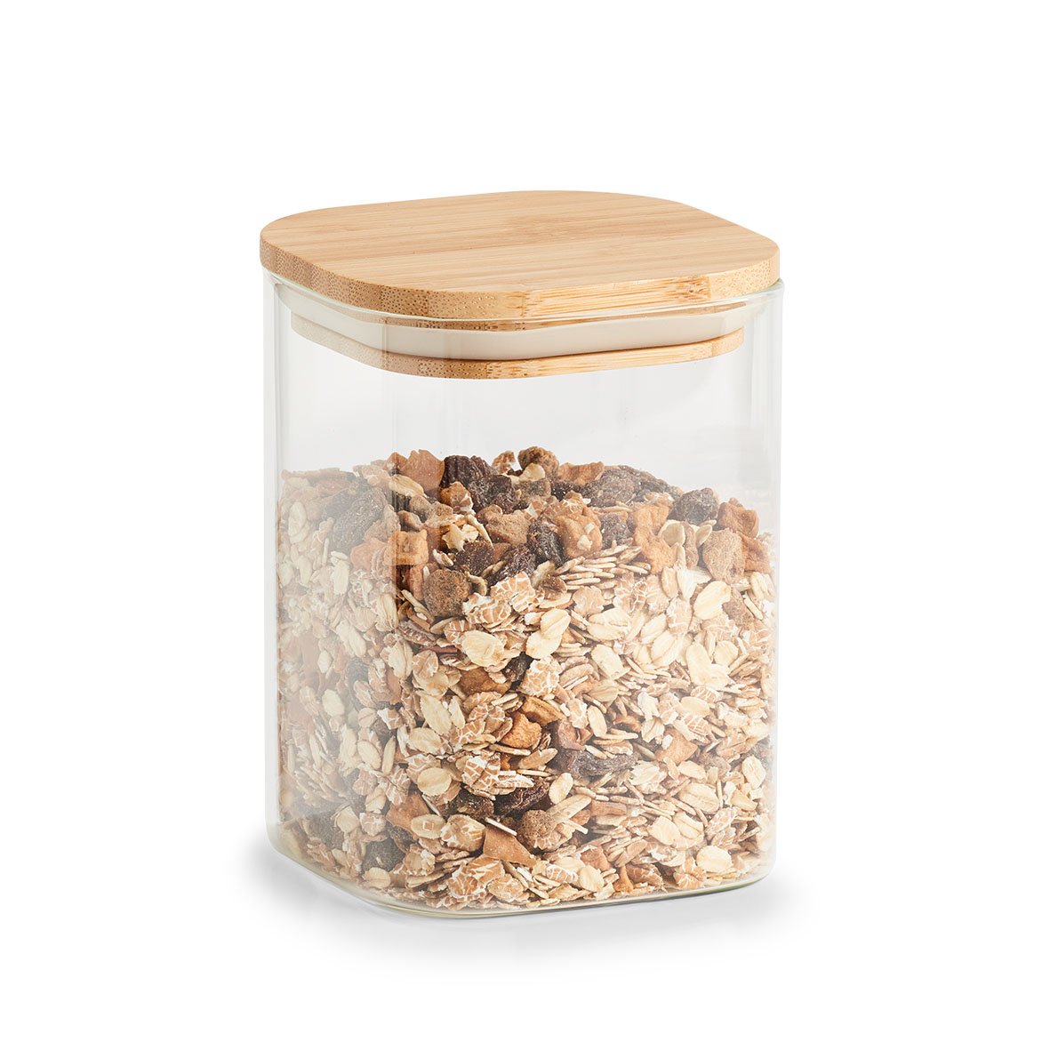 zeller-k-che-vorratsglas-eckig-900-ml-mit-bambusdeckel image 3