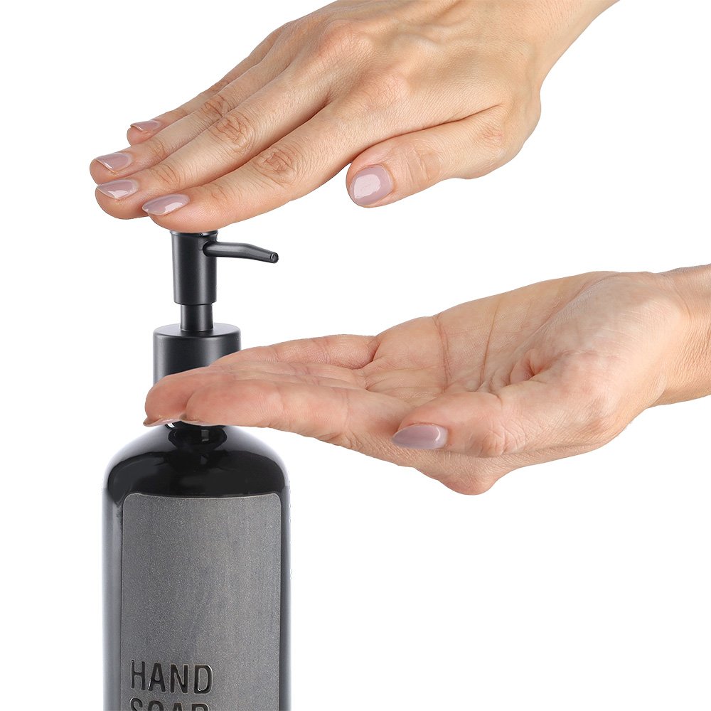 zeller-present-bad-handsoap-seifenspender-steingut-schwarz-340-ml image 2