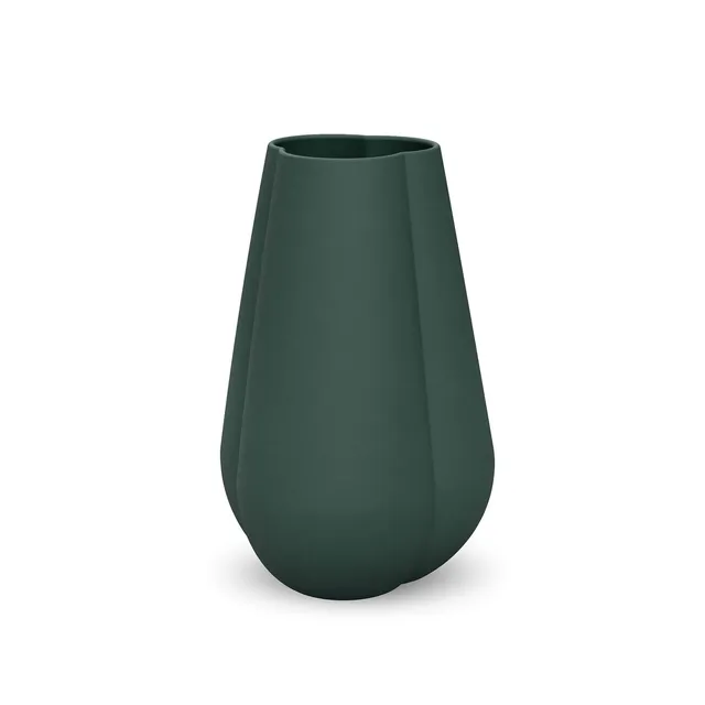 cooee-design-clover-vase-25cm-dark-green-keramikvase image 1