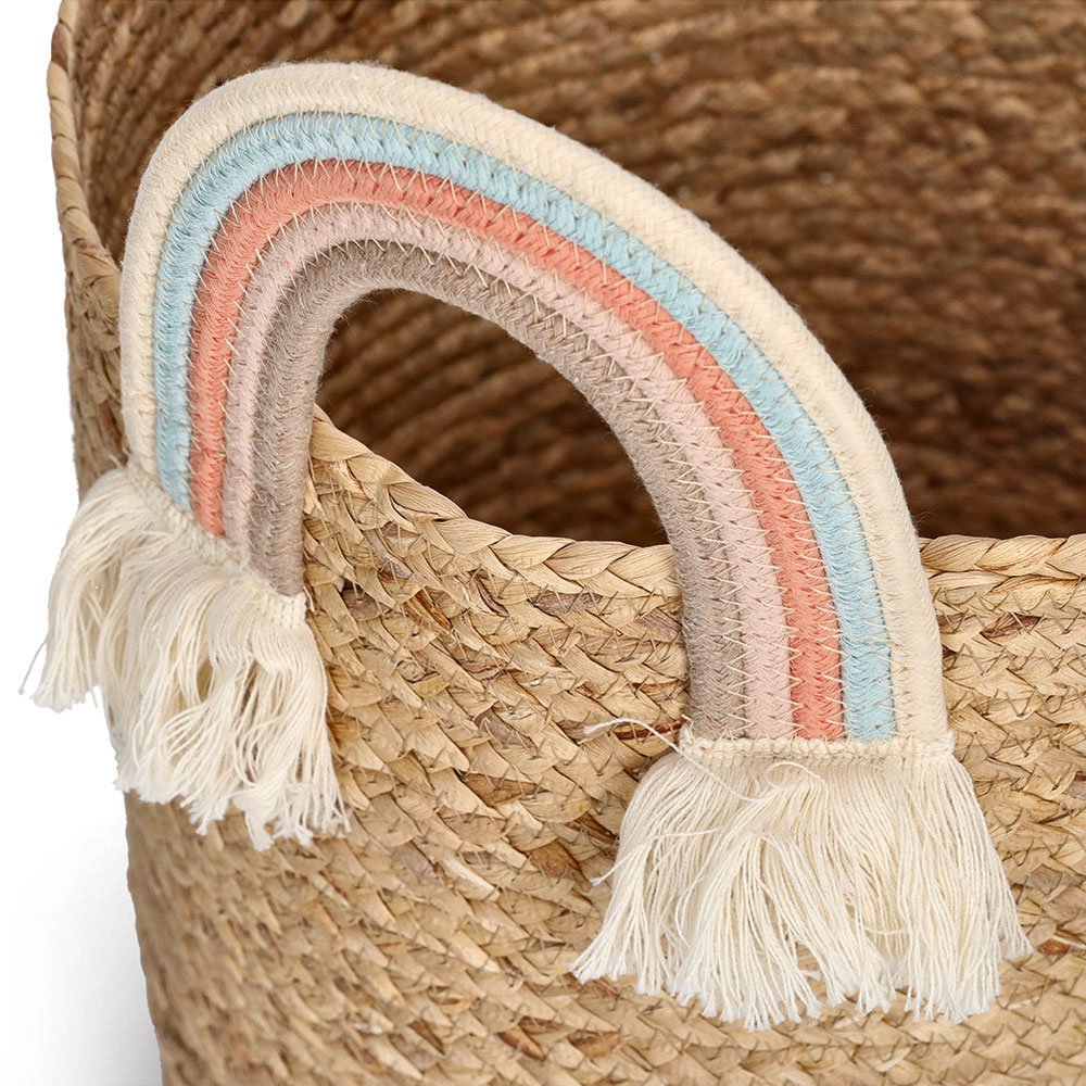 zeller-present-kids-aufbewahrungskorb-rainbow-seegras-mit-griffen image 5