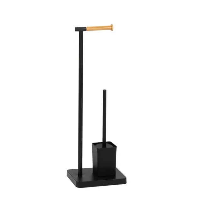 andrea-house-wc-set-bambus-schwarz-papierhalter-b-rste image 1