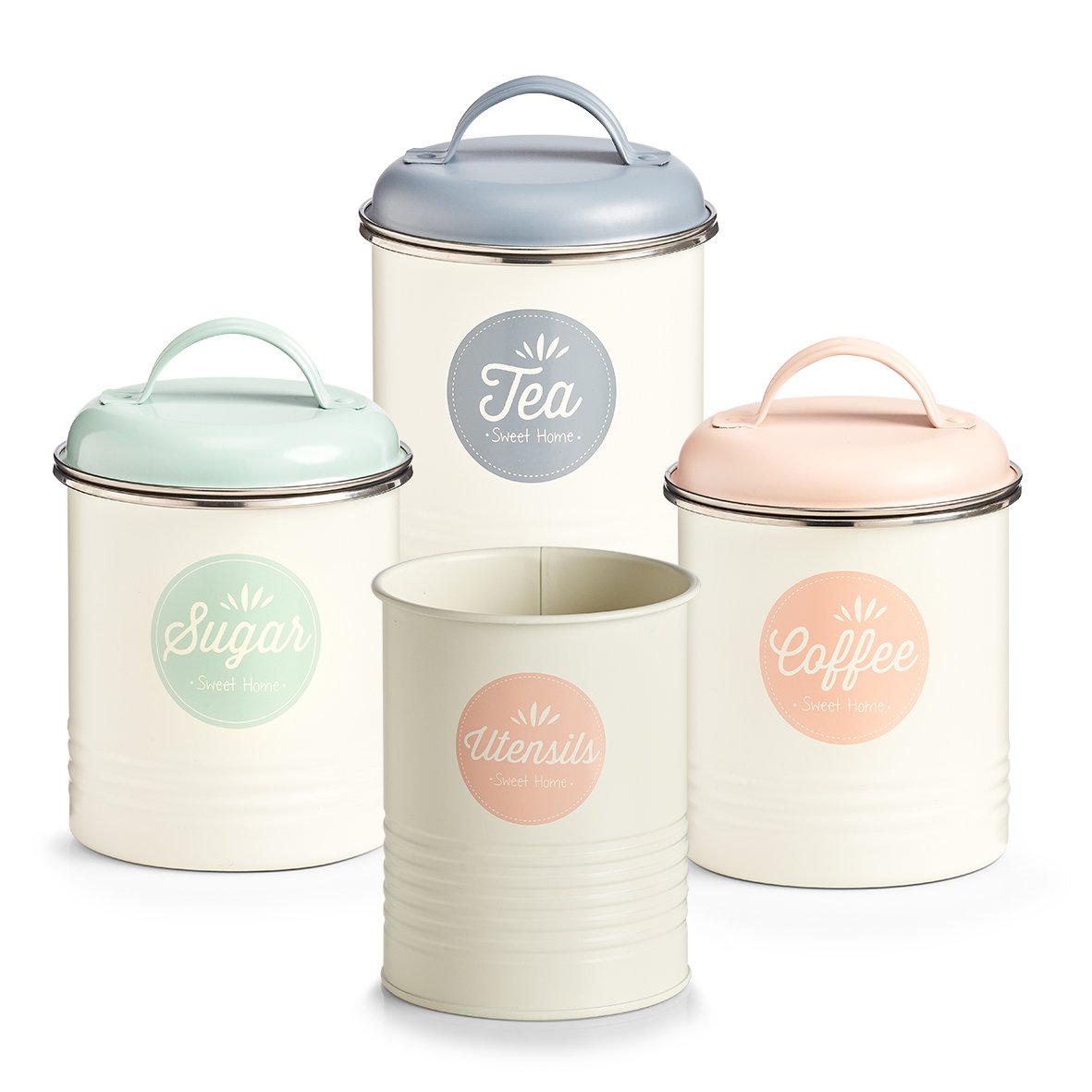 zeller-present-sweet-home-utensilienhalter-metall-creme-ros image 2