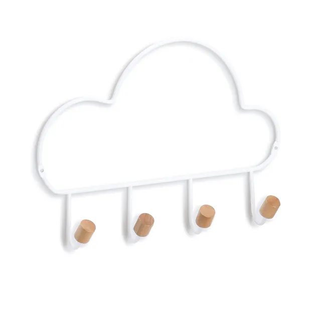 zeller-present-k-che-cloud-hakenleiste-4-haken-wei-holz image 1