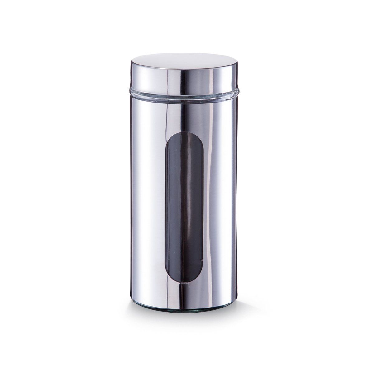 zeller-k-che-vorratsglas-edelstahl-1200-ml-sichtfenster image 1