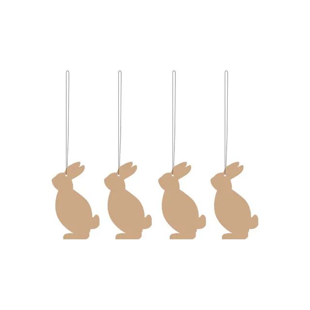 cooee-design-seasonal-easter-deco-hare-hase-cafe-au-lait-4er image 1