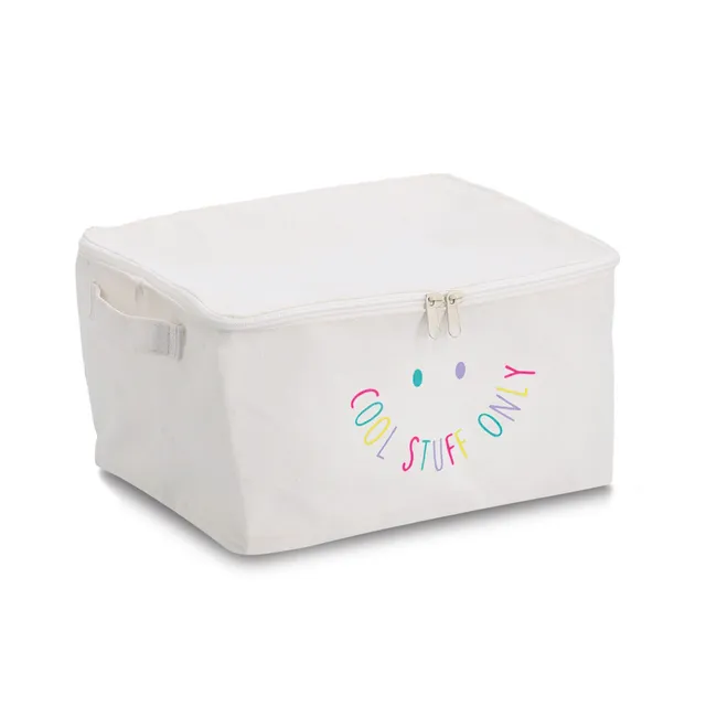 zeller-present-cool-stuff-aufbewahrungsbox-creme-mit-rei-verschluss image 1