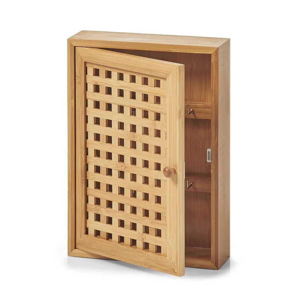 zeller-present-home-living-schl-sselkasten-bambus-8-haken-2 image 1