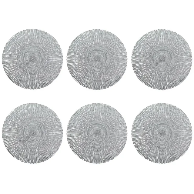 zeller-present-cut-out-platzset-6er-set-silber-tischset image 1