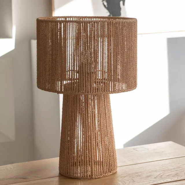 andrea-house-iluminaci-n-tischlampe-naturfaser-beige image 1
