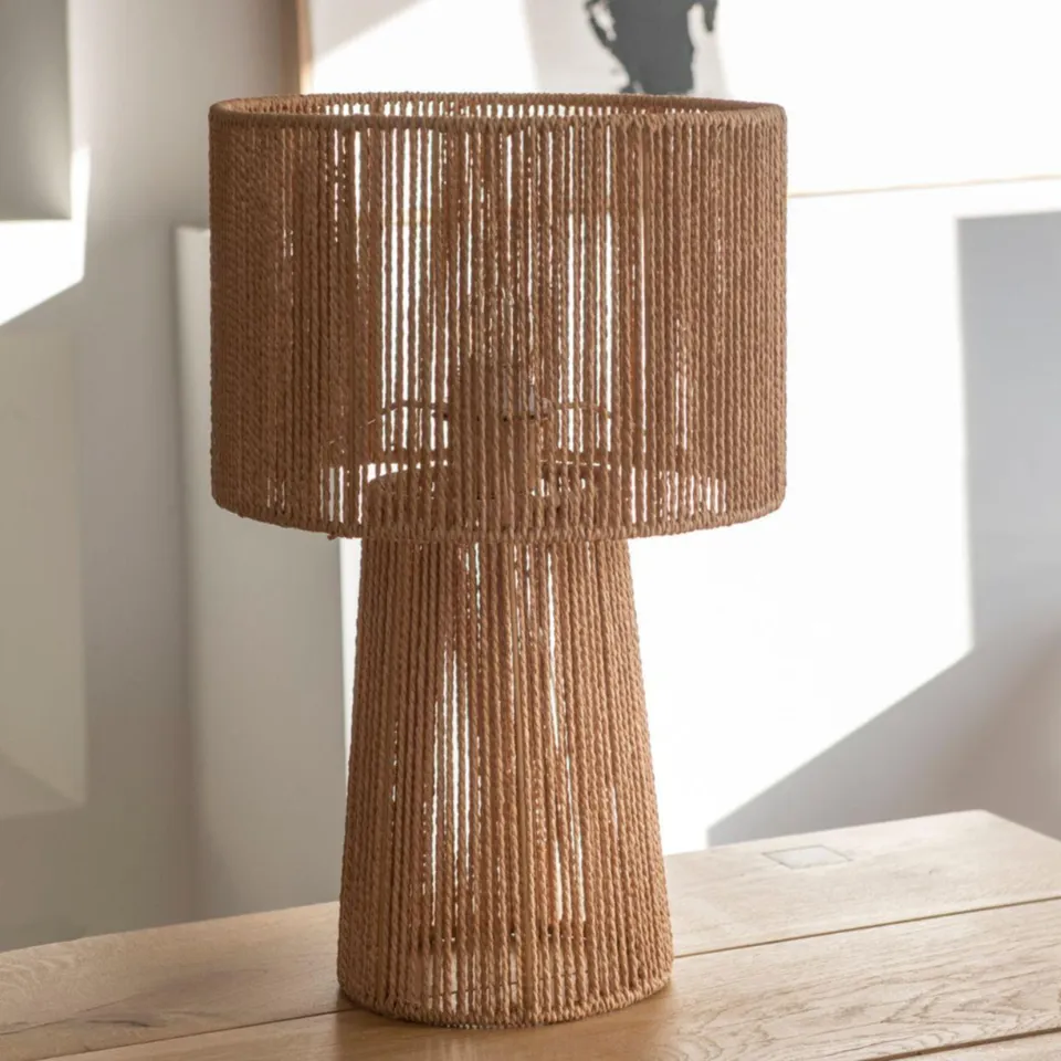 andrea-house-iluminaci-n-tischlampe-naturfaser-beige image 1